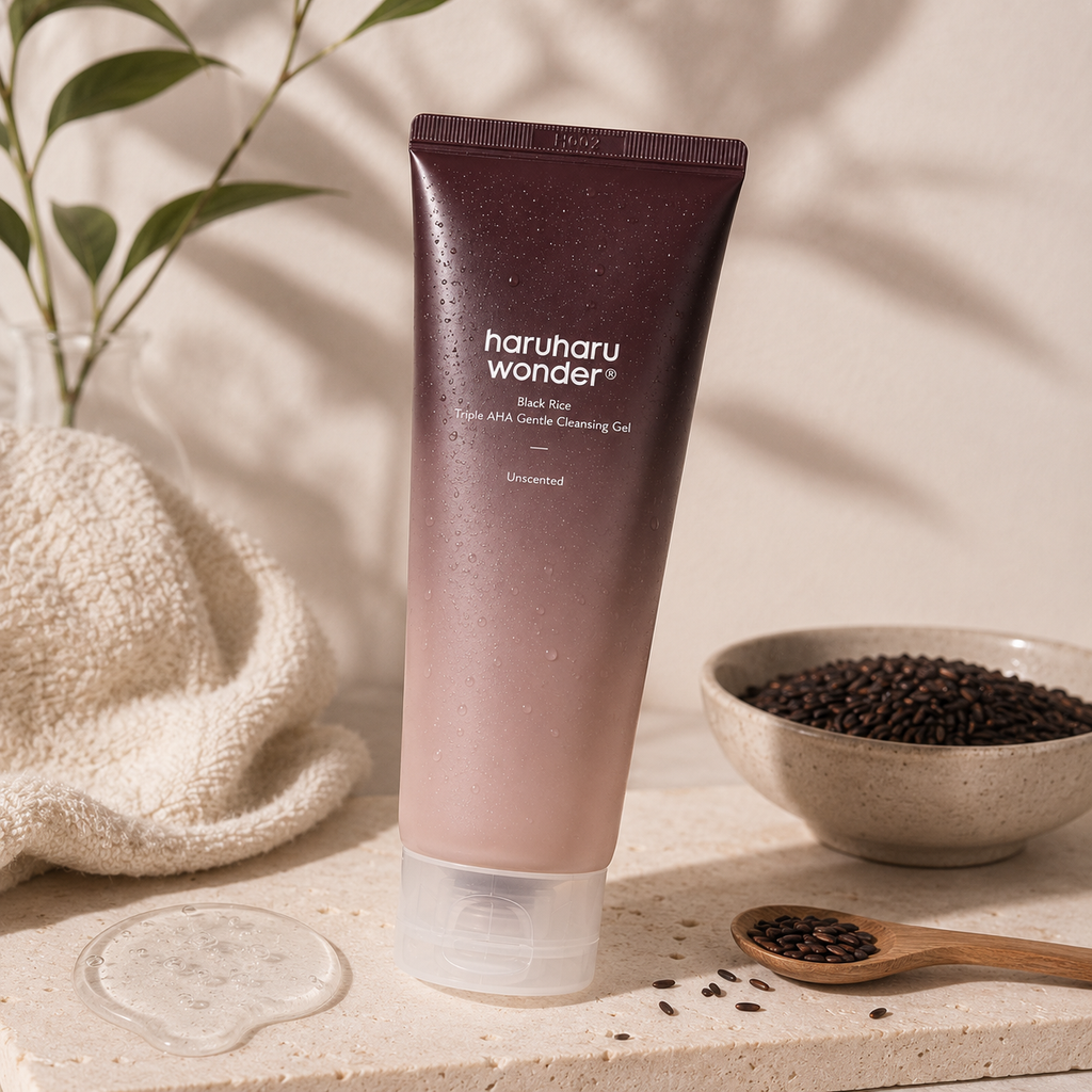 Haruharu Wonder Black Rice Triple AHA Gentle Cleansing Gel 100 ml za čistu, glatku i svježu kožu