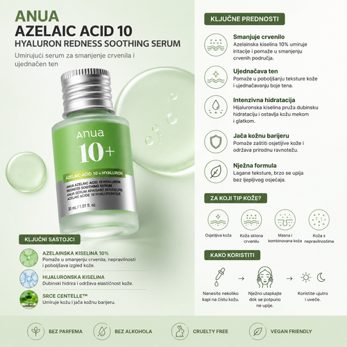 Anua Azelaic Acid 10 Hyaluron Serum with azelaic acid and hyaluronic acid