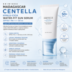 SKIN1004 Hyalu-Cica Water-Fit Sun Serum SPF50+ PA++++ za UVA i UVB zaštitu, hidrataciju i umirujuću njegu kože