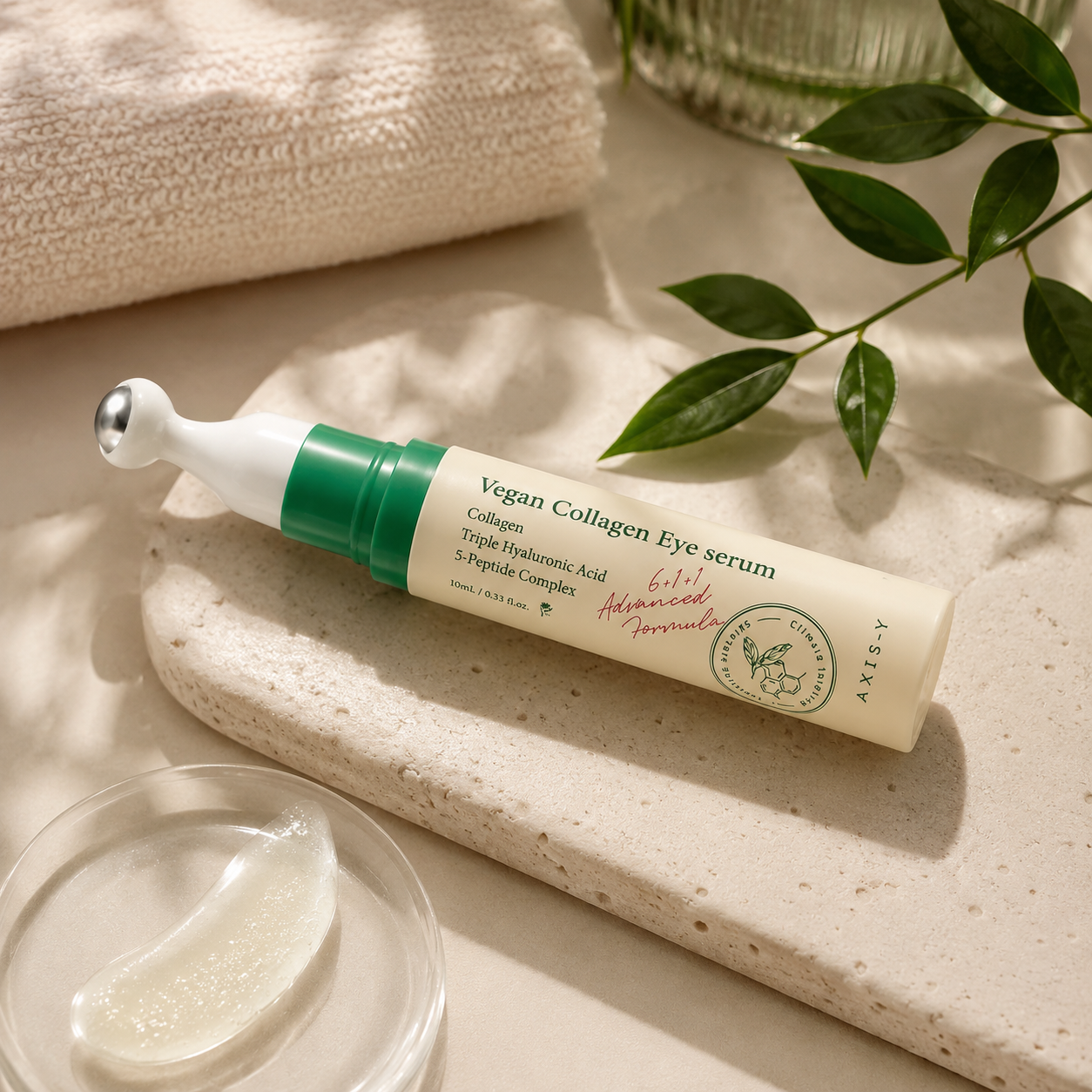 AXIS-Y Vegan Collagen Eye Serum 10 ml sa metalnim aplikatorom za njegu područja oko očiju