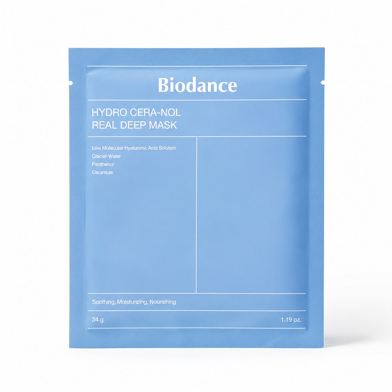 Biodance Hydro Cera-Nol Real Deep Mask 34g Korean hydrogel face mask