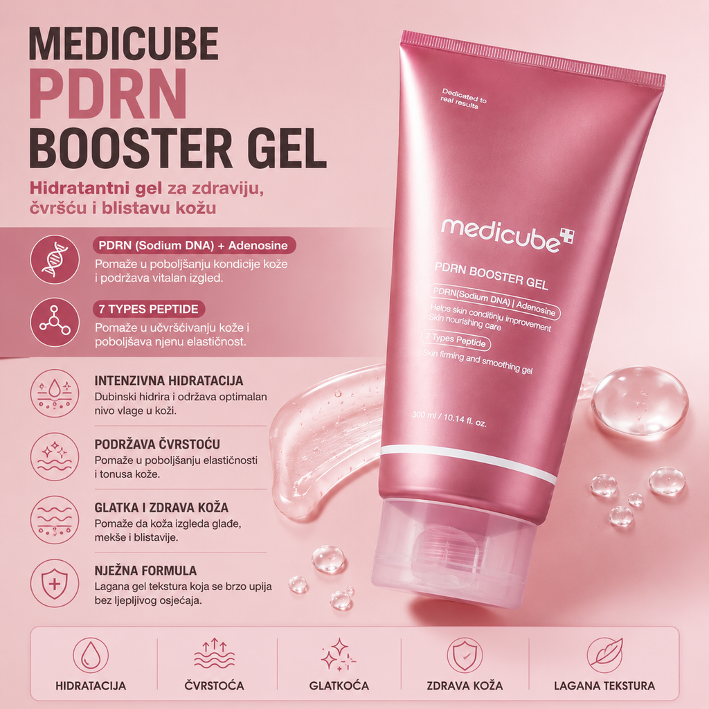 Medicube PDRN Booster Gel za hidrataciju, čvrstoću, elastičnost i glađi izgled kože