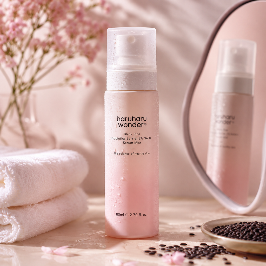 Haruharu Wonder Black Rice Probiotics Barrier 2% NAD+ Serum Mist 80 ml za svjež i njegovan izgled kože