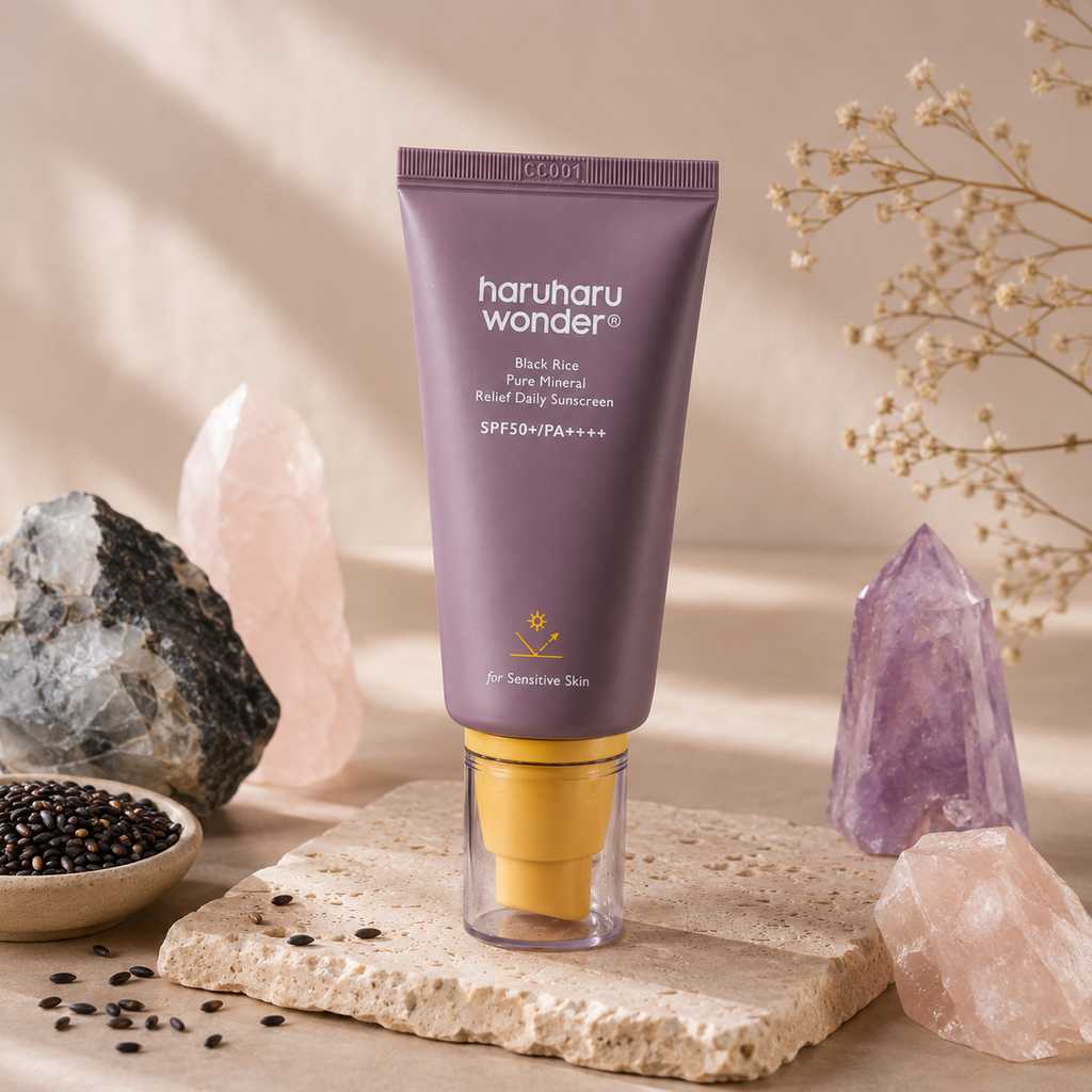 Haruharu Wonder Black Rice Pure Mineral Relief Daily Sunscreen lightweight mineral SPF50+ PA++++