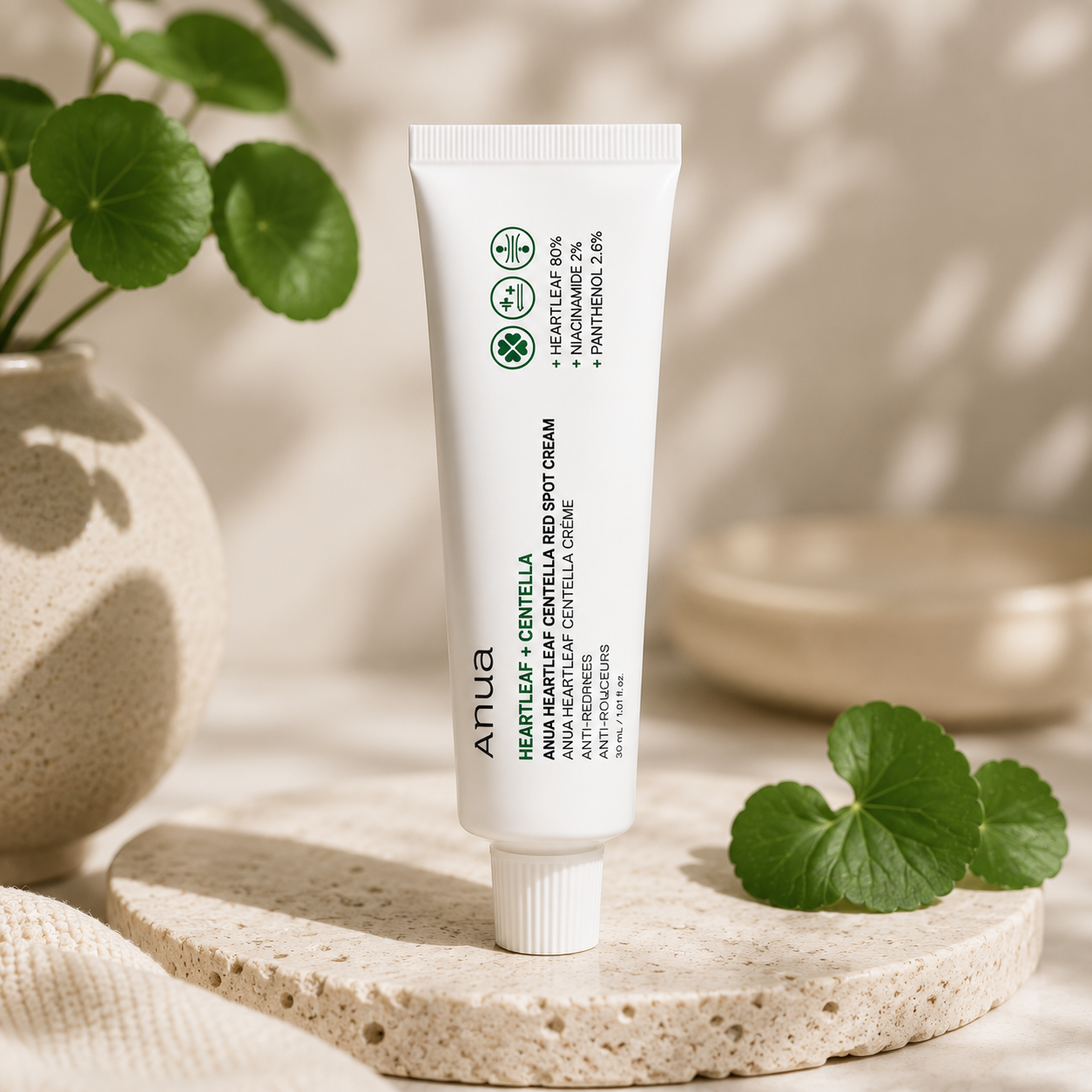 Anua Heartleaf + Centella Red Spot Cream soothing Korean cream for acne-prone and sensitive skin
