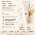 Beauty of Joseon Relief Sun SPF50+ PA++++ sa ekstraktom riže i probioticima za svakodnevnu zaštitu kože