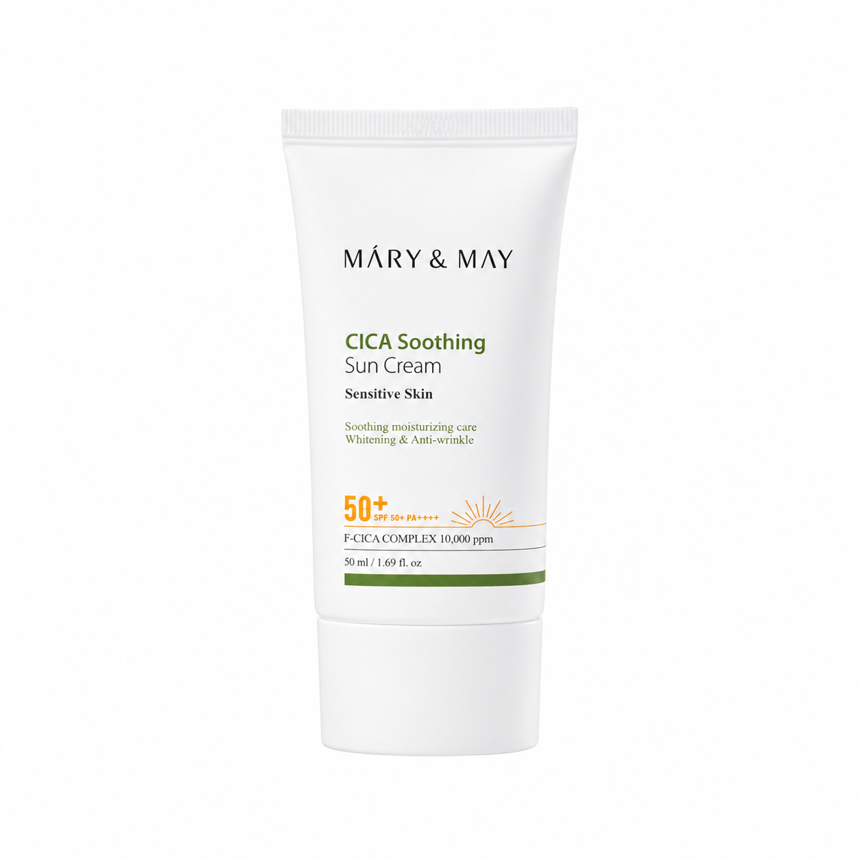 MARY & MAY Cica Soothing Sun Cream SPF50+ PA++++ 50 ml za svakodnevnu zaštitu od sunca