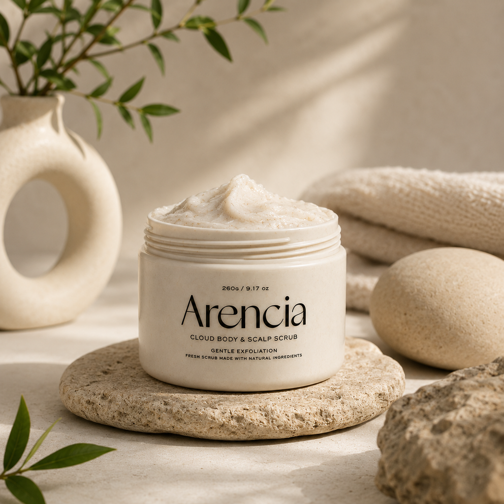 Arencia Cloud Body & Scalp Scrub 260g premium lifestyle product image