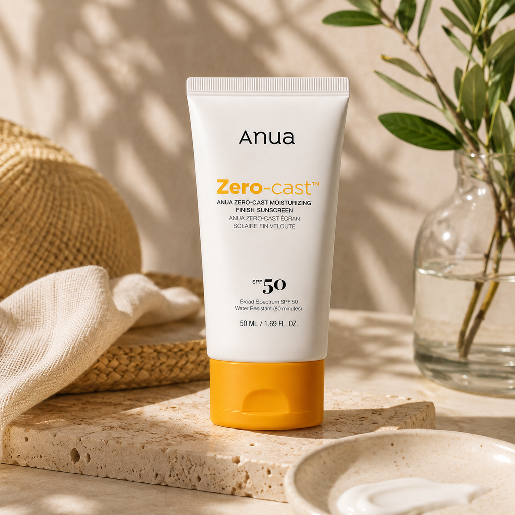 Anua Zero-Cast Moisturizing Finish Sunscreen SPF50 50ml za svakodnevnu zaštitu i hidrataciju kože